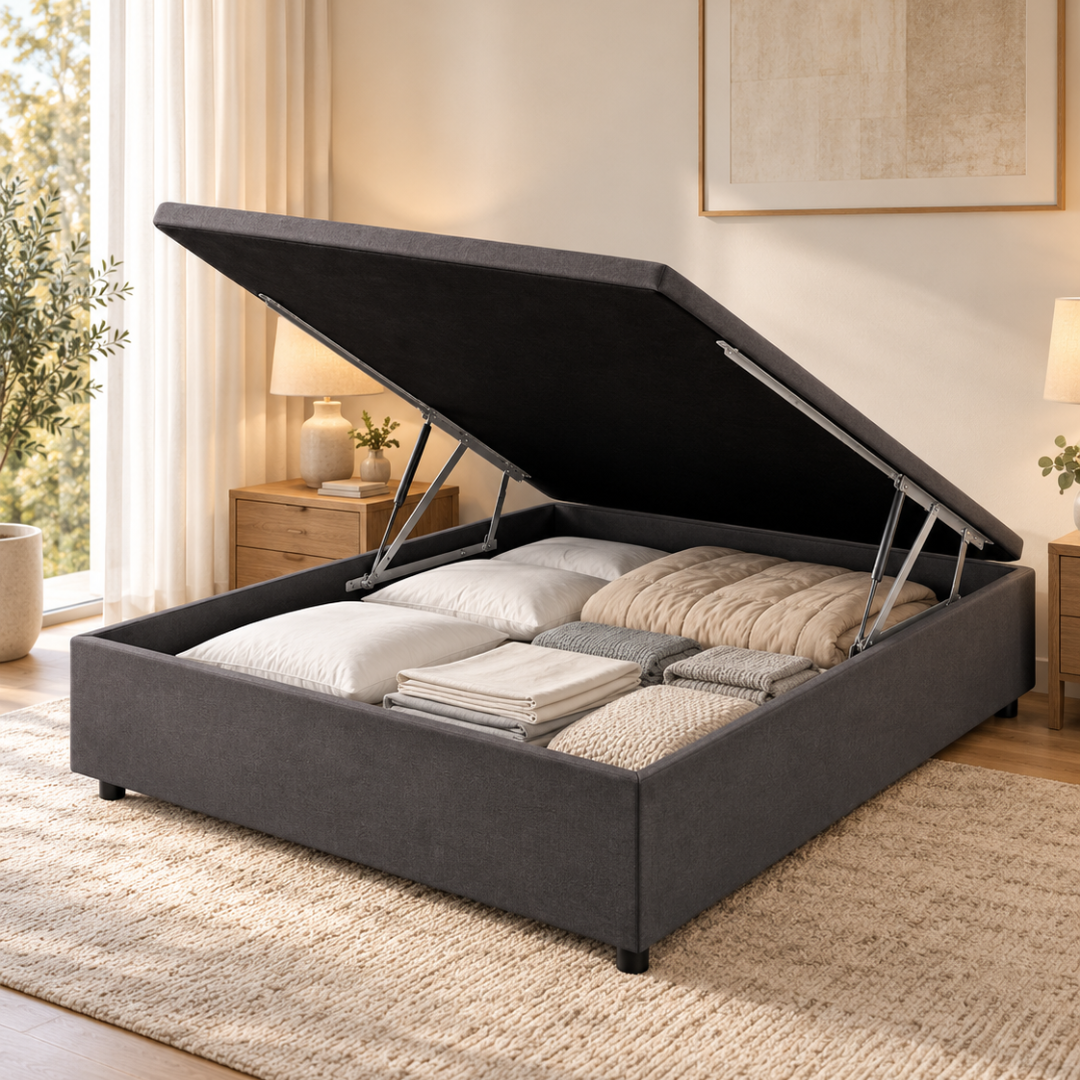 Box Baú Casal Tamanho Especial no Tecido Linho Luxo 🛏️✨