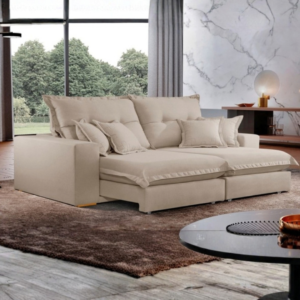 Sofá Retrátil e Reclinável João Pessoa 2,50m no Veludo 🛋️✨
